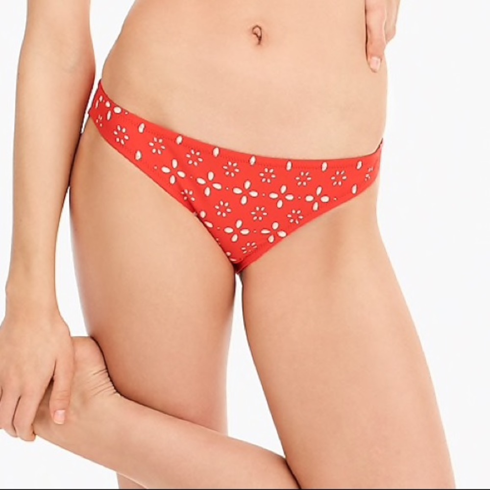 NWOT J. Crew Low Rider Eyelet Bikini Bottoms 2X